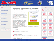 Tablet Screenshot of kanalreinigung-andres.de